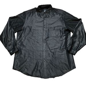 Claiborne button up black long sleeve preowned